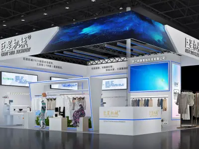 Booth Exhibition Stand Stall 8x9m Height 440cm 3 Open 3D model 3D model purchase