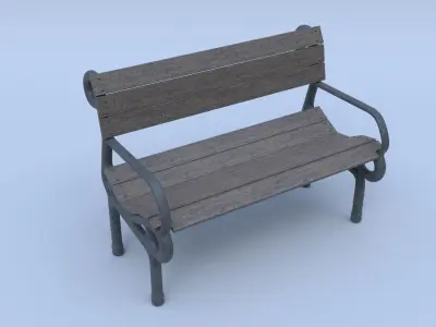 Bench park 3D model