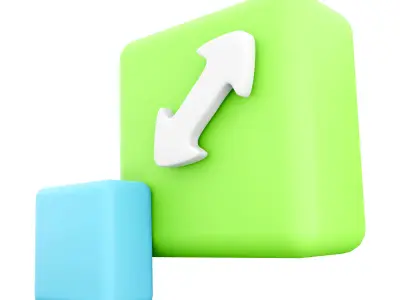 3d  Scalability or scalable system cartoon icon 3D model