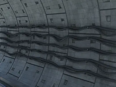 Metro tunnel 3D model