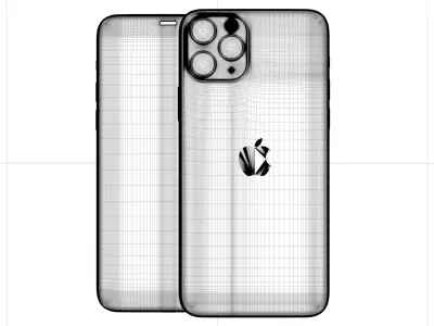 Phone 11 Pro Max Dark Night Green-C4D  Modeling Rendering 3D model