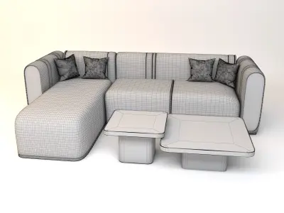 modern bed furniture001 3D model