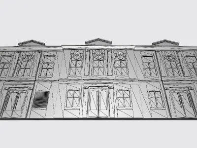 Building Facade for 3D Art Free low-poly 3D model