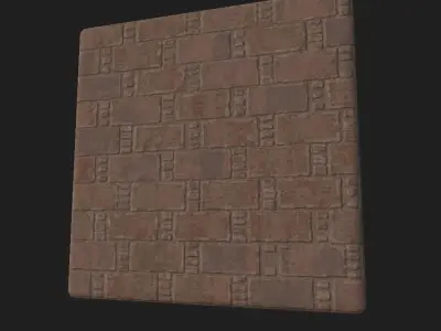 Worn Bricks - PBR Tileable Texture Set 3D model