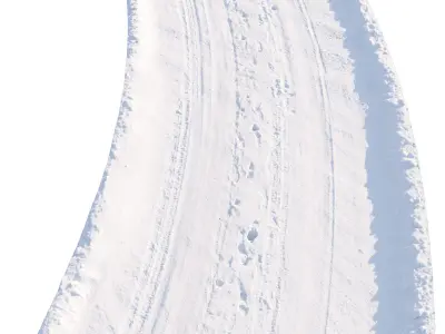 Ultra realistic Snow road 1 2021Hq Scan  3D model