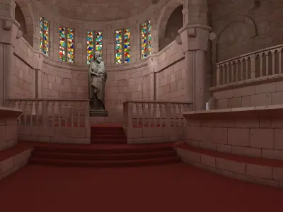 Church Interior 05 3D model