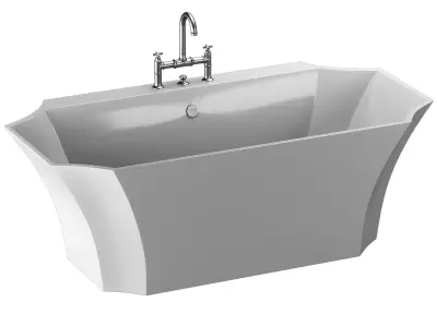 LA DONNA BACK TO WALL BATHTUB 3D model