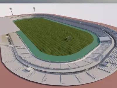 Football Stadium-American football 3D model