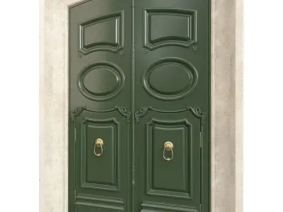 Entrance classic door 88 3D model