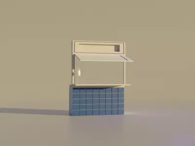 Coffeeshop Streetfood 3D model