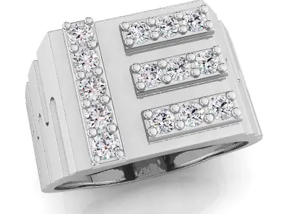 Small fancy mans ring 3D print model