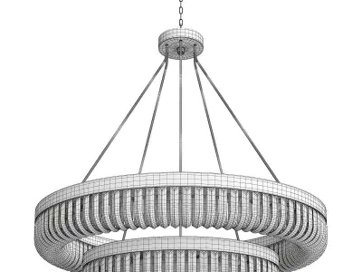CURVED CRYSTAL BASKET TIERED CHANDELIER Low-poly 3D model
