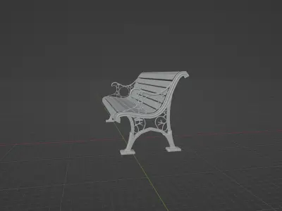 Bench 3D model 11