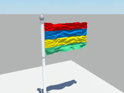 Mauritius flag 3D model