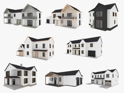 Modern Houses Collection 3D model