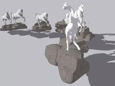 Atrwork Horses 3D model