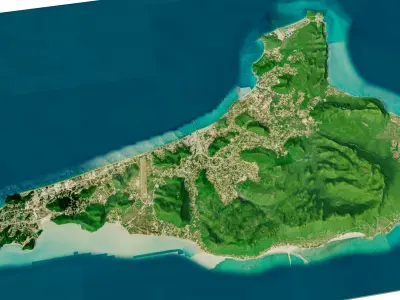 Phu Quoc island full 3D model terrain 3D model