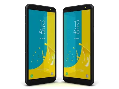  Samsung Galaxy J6 2018 Black Low-poly 3D model