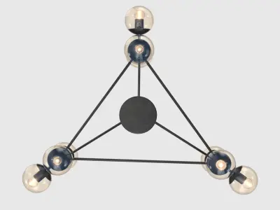 Possini Euro Gable 10-Light Modern Chandelier 3D model