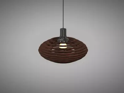 Wood Pendant Lamp 3D model