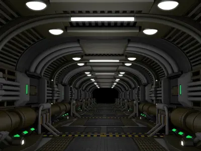 Sci Fi Tunnel 3D model