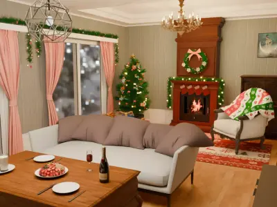 Christmas Room 3D model purchase