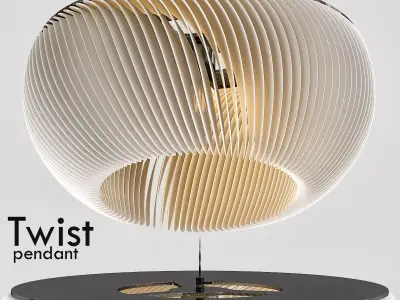 TWIST pendant lamp with circular shape 3D model