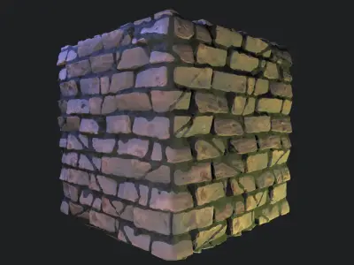 Stylized Brick Wall Material 04 Texture