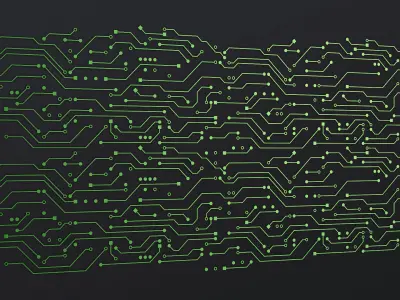 Electronic Circuit Board Pattern M 1 3D model