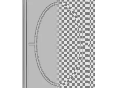 Ingle Wood Wall Accent Mirror SBNQ1067 3D model