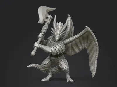 SciFi Dragonkin Miniature 3D print model