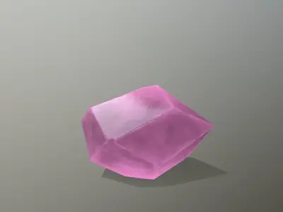 Crystal Set cube Low-poly 3D model