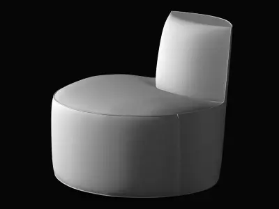 Tacchini baobab round armless chair 3D model