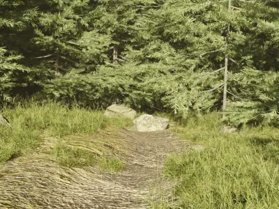 Forest Environment Low-poly 3D model