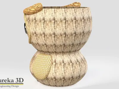 Owl flowerpot 3D print model