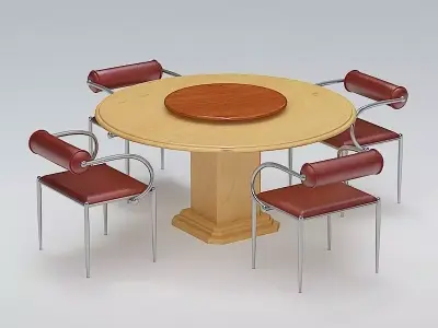 Chair and Table Set 3D model