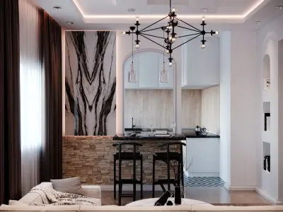 Living Room interior scene 3D model 3D model