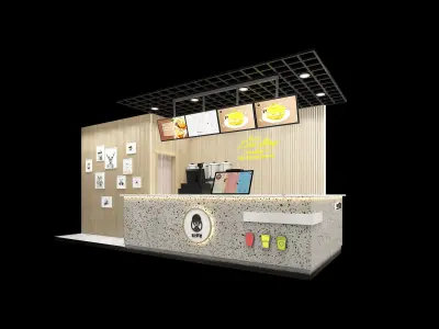 Milk tea shop 3D model