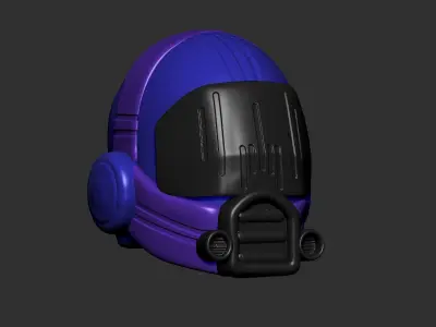 helmet high poly sculpt 3d printable ver 7 3D model 3D model 56