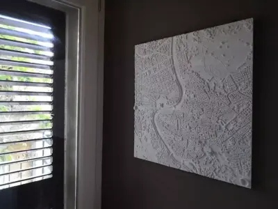 3D Rome Map City Art Landmark Model of Rome Skyline 3D print model