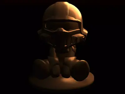 Helldiver Chibi 3D model