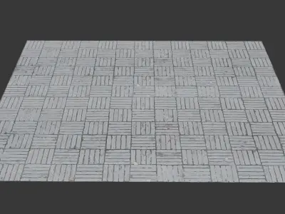 Old Brick Pavement 3D Scan Low-poly 3D model