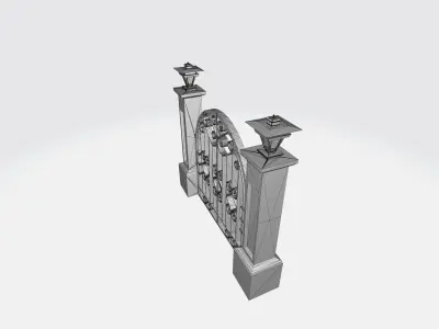 Medieval Castle Gate 3D print model