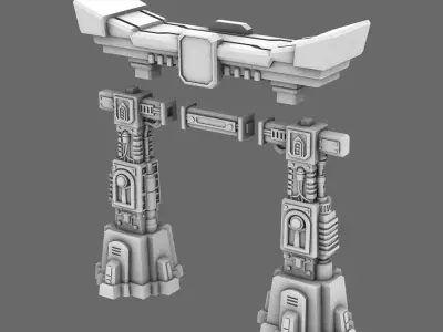 Cyber Samurai Neo Tokyo Arch 3D print model