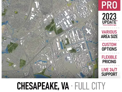 Chesapeake Low-poly 3D model