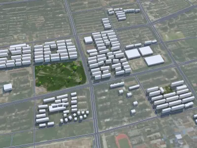 Jiangyin Wuxi Jiangsu China 45km Low-poly 3D model