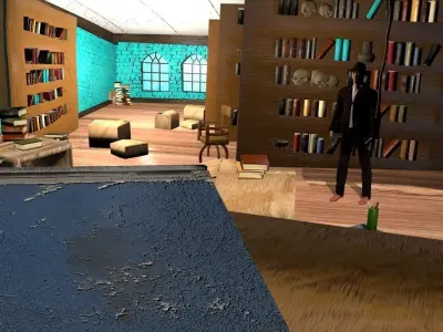 Indiana Jones Barnett College Library Low-poly 3D model