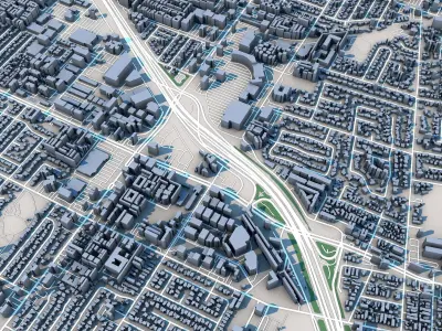 Anaheim City California 3D model