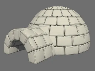 3D IGLOO MODEL Low-poly 3D model