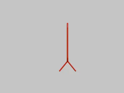 Metal Pedestrian Barrier Low-poly 3D model